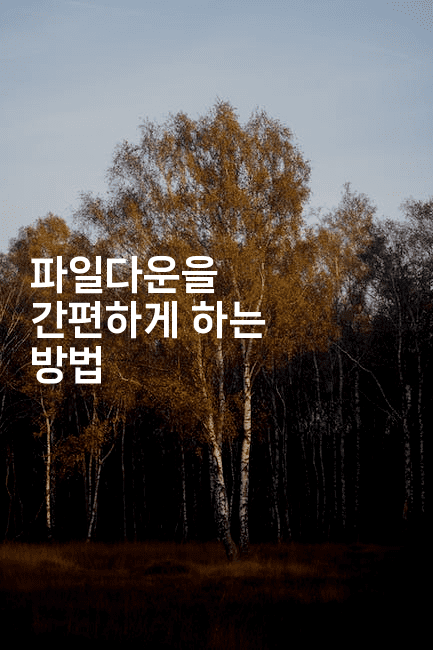 파일다운을 간편하게 하는 방법2-시네린