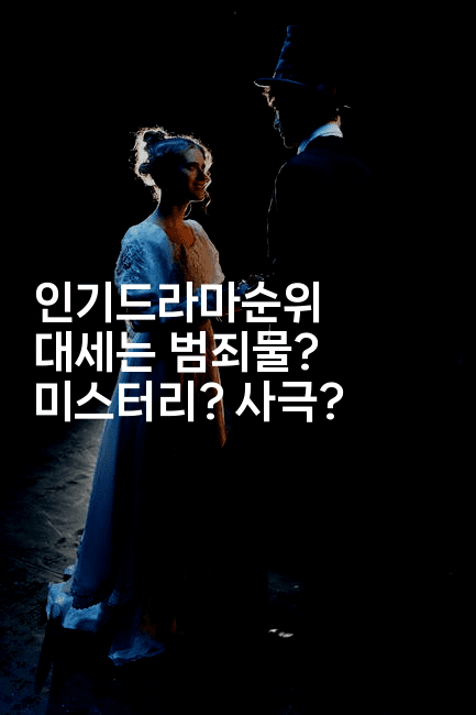 인기드라마순위 대세는 범죄물? 미스터리? 사극?