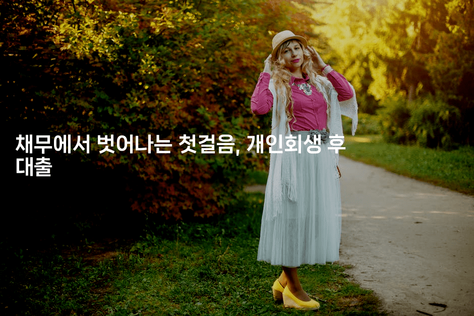 채무에서 벗어나는 첫걸음, 개인회생 후 대출-시네린