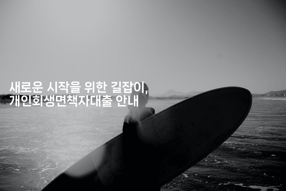 새로운 시작을 위한 길잡이, 개인회생면책자대출 안내-시네린