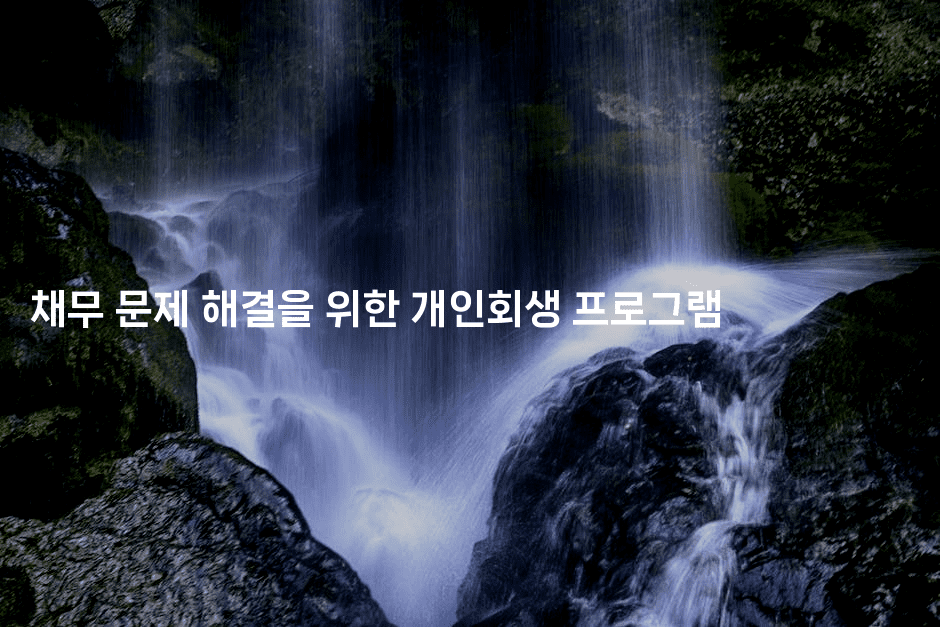 채무 문제 해결을 위한 개인회생 프로그램-시네린