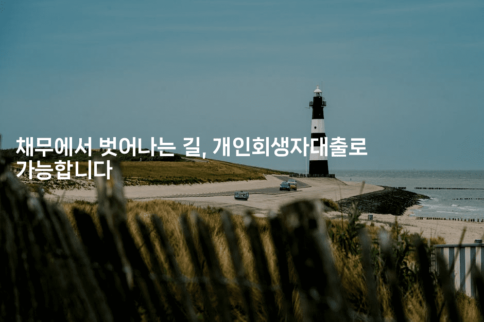 채무에서 벗어나는 길, 개인회생자대출로 가능합니다-시네린